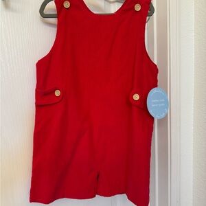 Little English Vibrant Red Kids Romper